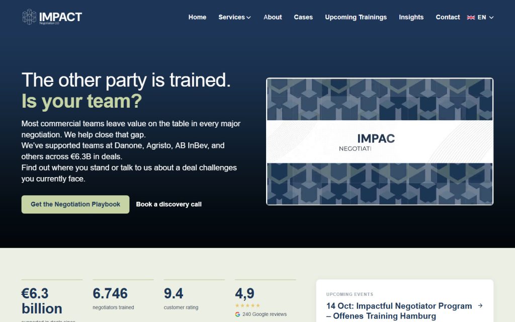 Impact Negotiation Group, rebuilt on its own design