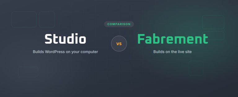 WordPress Studio vs Fabrement comparison