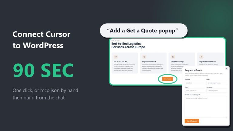 Connect Cursor to WordPress in 90 Seconds